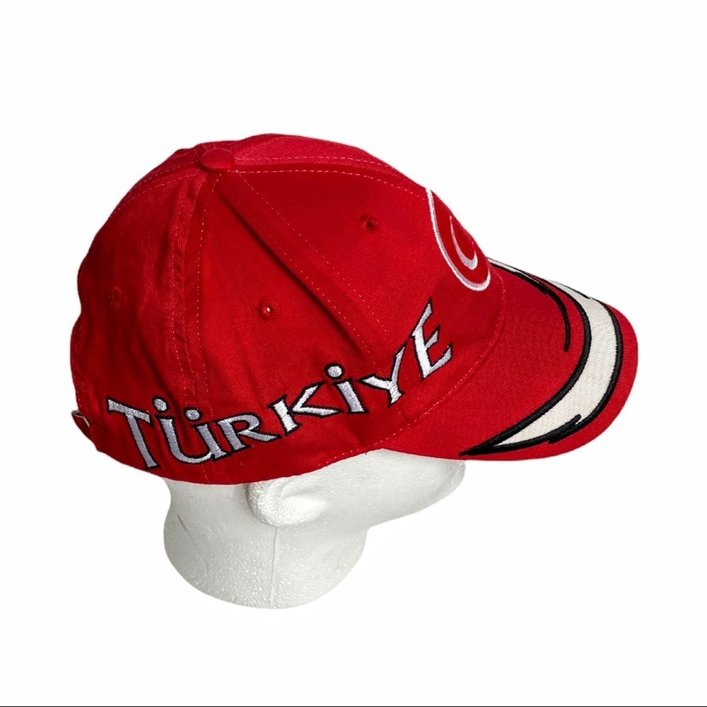 Kadim Red/Black/White Turkish Flag Baseball Cap - Picture 7 of 13